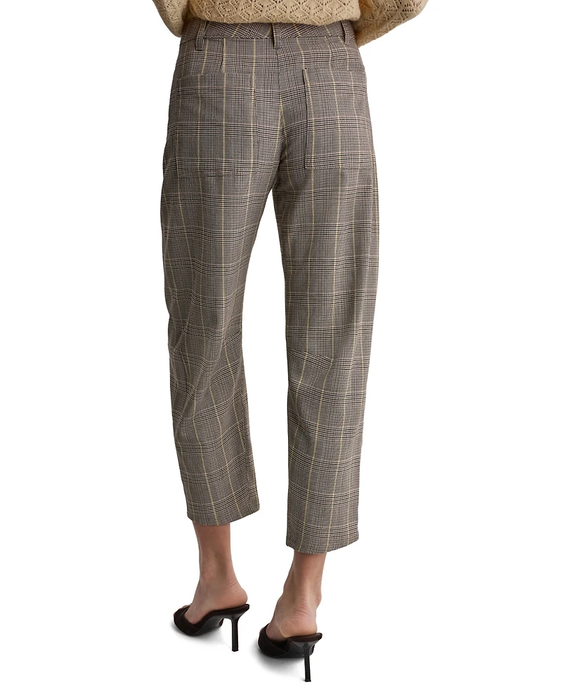 Bcbg Women's Plaid Barrel Pants