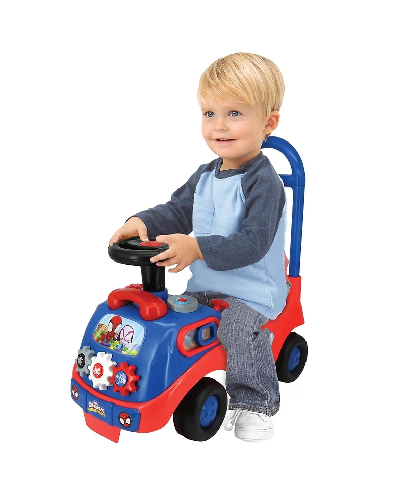 Kiddieland My First Activity Ride-On: Racer Spidey Interactive Dashboard with Lights and Sounds Ride-On, Ages 12-24 Months