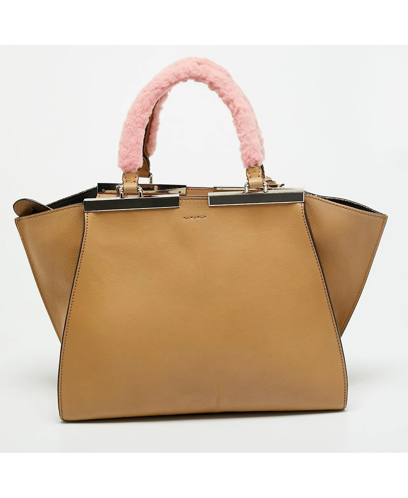 Pre-Owned Fendi Women's Leather Tote with Shearling Handles