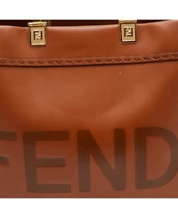 Pre-Owned Fendi Sunshine Large Leather Shopper Tote