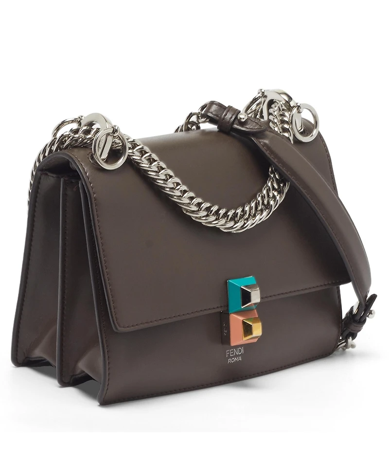 Pre-Owned Fendi Women's Kan I Mini Studded Leather Shoulder Bag