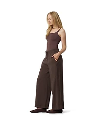 Cable & Gauge Women's High-Rise Wide-Leg Drawstring Pants