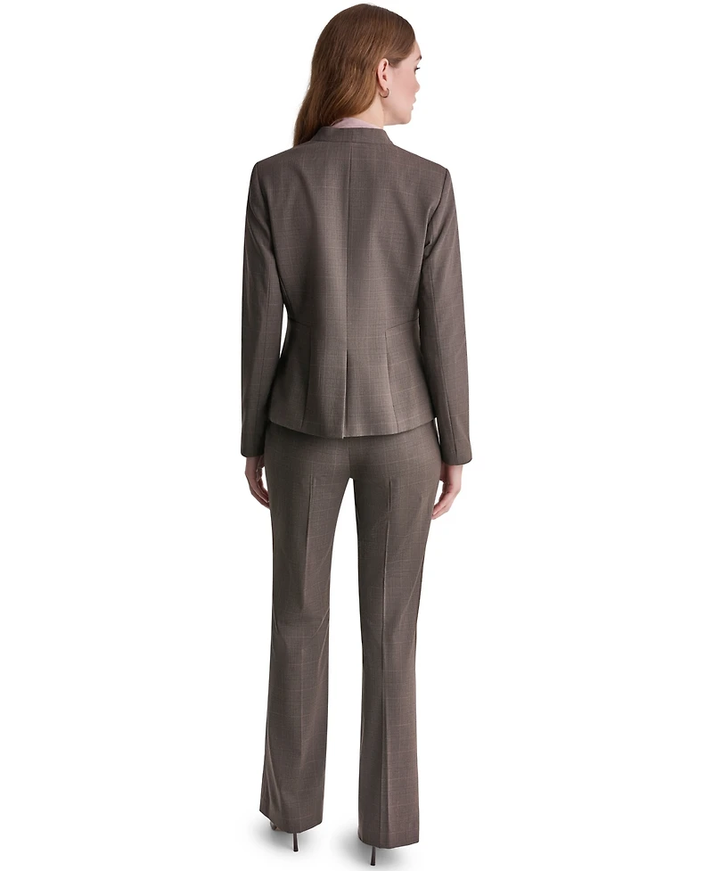 Bcbg Women's Plaid Shoulder-Padding Blazer