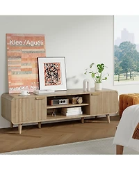 gaomon Tv Stand for 65 Inch Tv, 54 in. Media Tv Console with Open Storage Shelves, Storag-e Cabinet, Modern Entertainment Center for Living Room