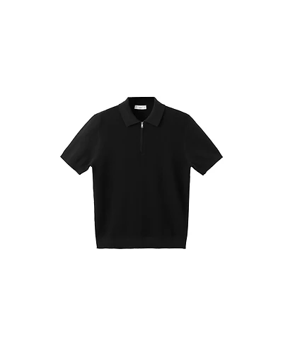Mango Men's 100% Cotton Structured Knitted Polo shirt