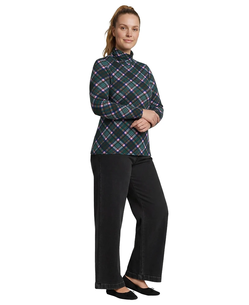 Lands' End Plus Lightweight Jersey Long Sleeve Turtleneck