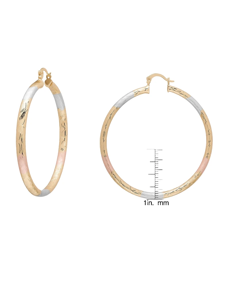 Macy's Tri-Color 58mm Hoop Earrings