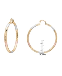 Macy's Tri-Color 58mm Hoop Earrings