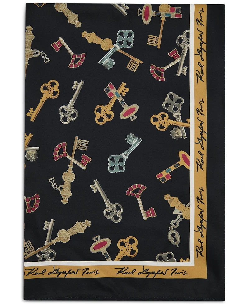 Karl Lagerfeld Paris Key Print Square Scarf