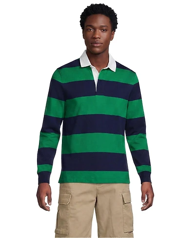 Lands' End Men's Long Sleeve Stripe Rugby Shirt