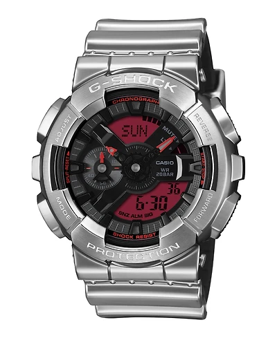 G-Shock Men's Analog Digital Silver-Tone Silicone Watch 48.8mm