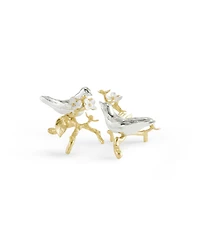Michael Aram Lovebirds Silver Gold Pair Decorative Object 2 piece