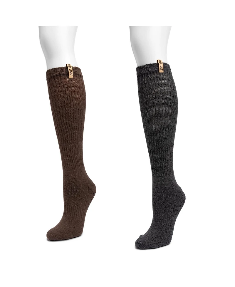 Muk Luks Women's Studio Socks 2 Pair Pack Slouched Socks