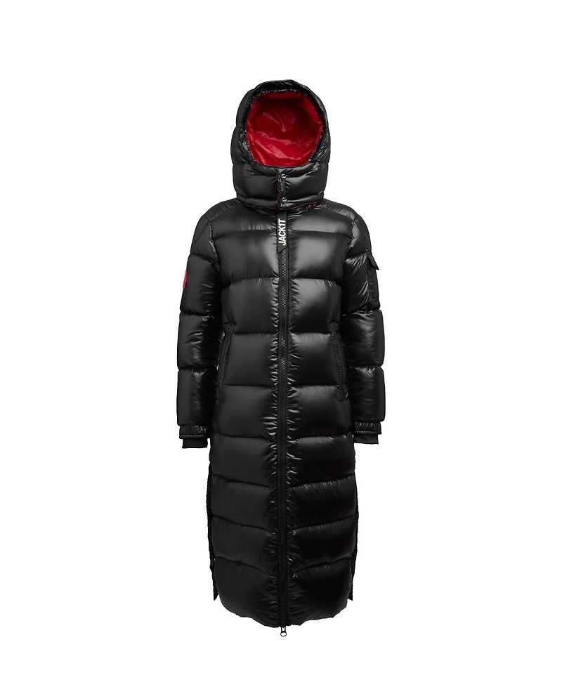 JACK1T Women's High Collar Maxi Puffer Coat
