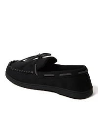 Dearfoams Men's Toby Moccasin Slipper with Tie