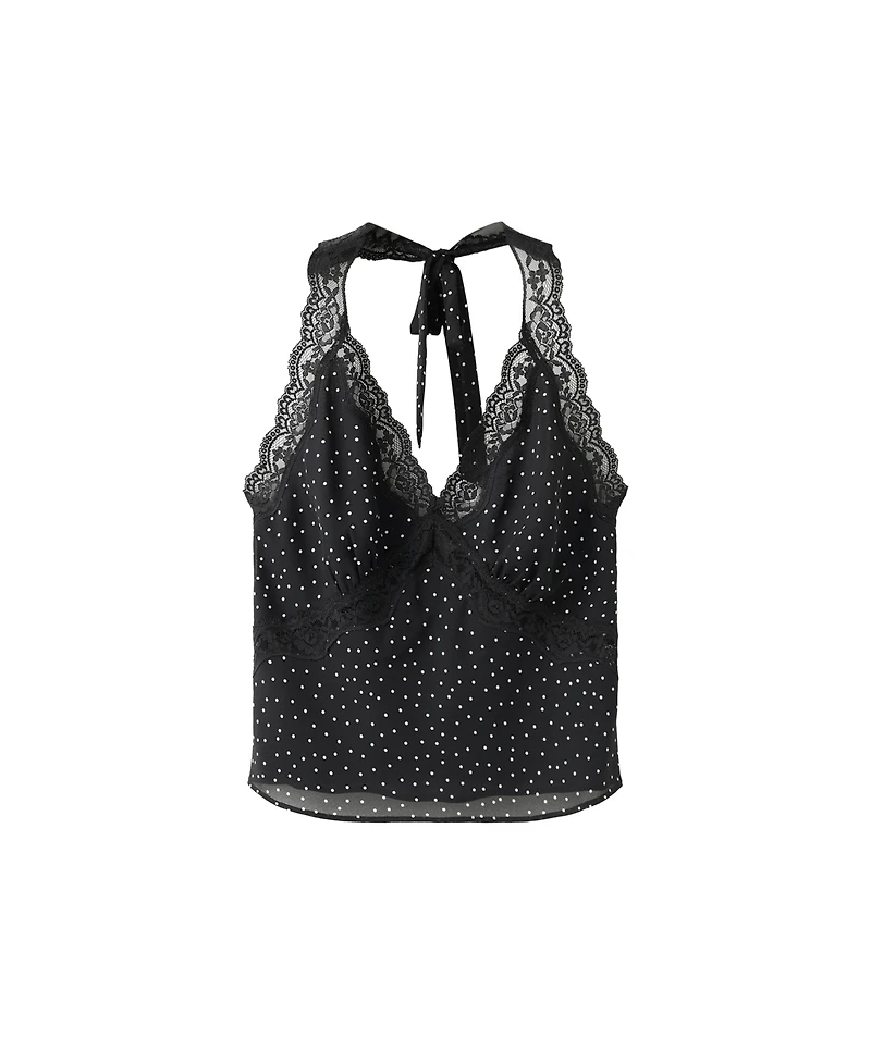 Mango Women's Polka-Dot Crop Top
