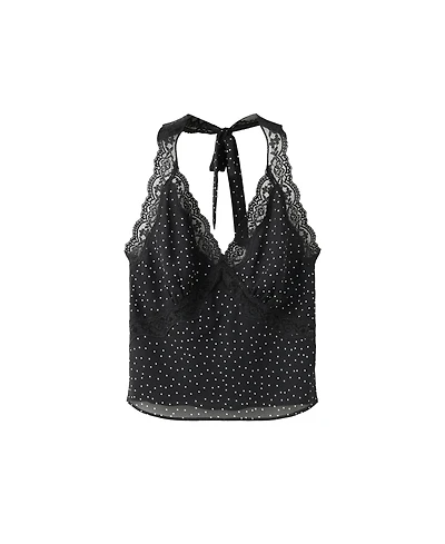 Mango Women's Polka-Dot Crop Top