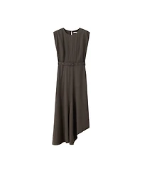 Mango Women's Belted Asymmetrical Dress