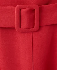 Mango Women's Belt Linen Jumpsuit