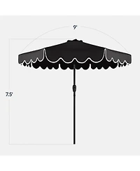 Best Choice Products 9ft Patio Market Umbrella with Scallop Trim, Fade-Resistant, Crank and Tilt, Wind Vent