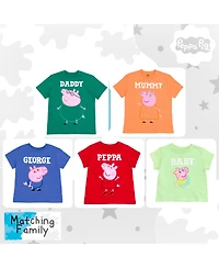 Peppa Pig Boys' and Girls' Cotton Graphic Crewneck T-Shirt