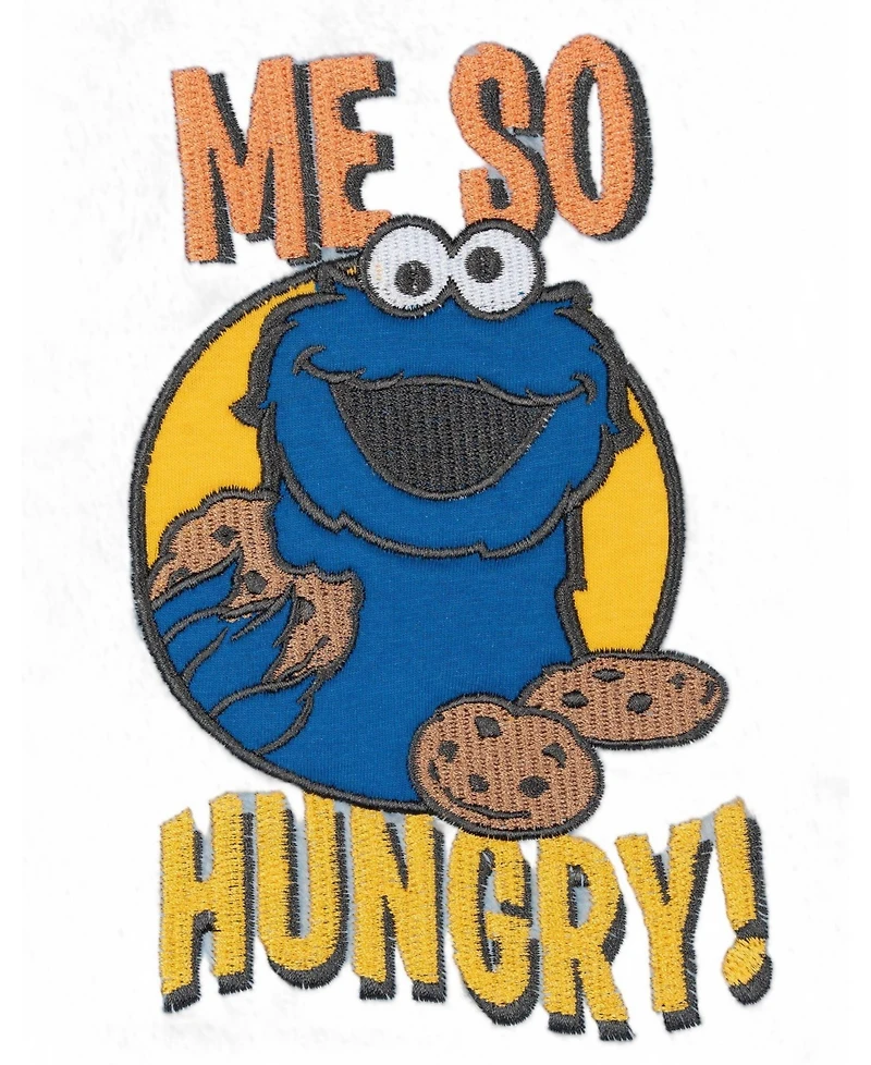 Sesame Street Boys' 4-20 Cookie Monster Cotton-Blend Fleece Ribbed-Cuff Sweatshirt and Pants, 2-Piece Set