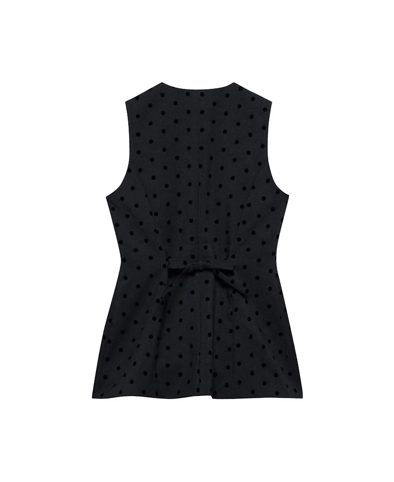 Mint Velvet Women's Polka Dot Longline Waistcoat