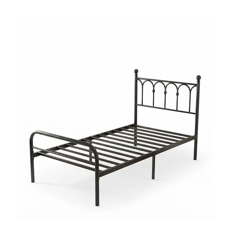 Slickblue Metal Platform Bed Frame with Steel Slats and Underbed Storage