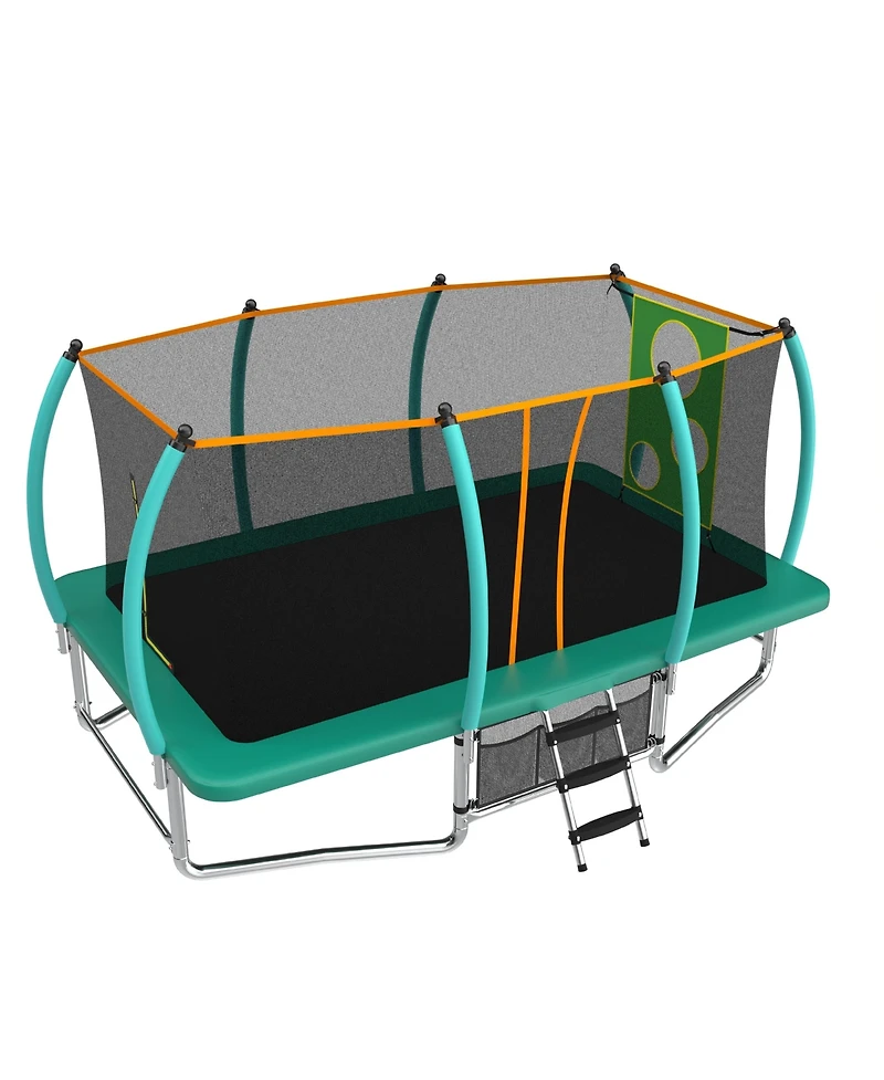 Zeny Outdoor Square Trampolines for Kids Adults Long Rectangular Tumbling Trampoline