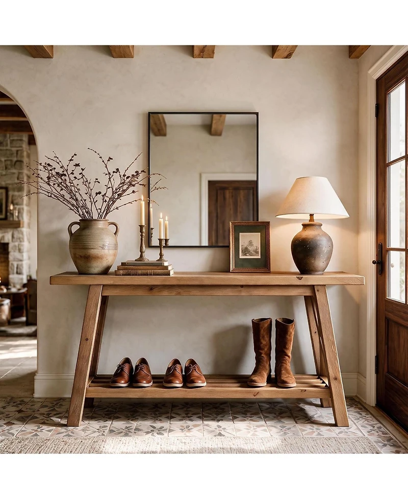 Tribesigns Extra Long Console Table with Storage, Narrow Wooden Sofa Table