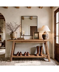 Tribesigns Extra Long Console Table with Storage, Narrow Wooden Sofa Table