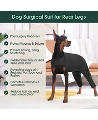 Rear Leg Recovery Onesie Surgical Suit for Dogs, Post-Surgery Wound Protection and Licking Prevention