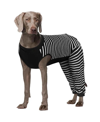 Soft Recovery Onesie Surgical Suit with Rear Leg Sleeves and Abdominal Coverage for Dogs