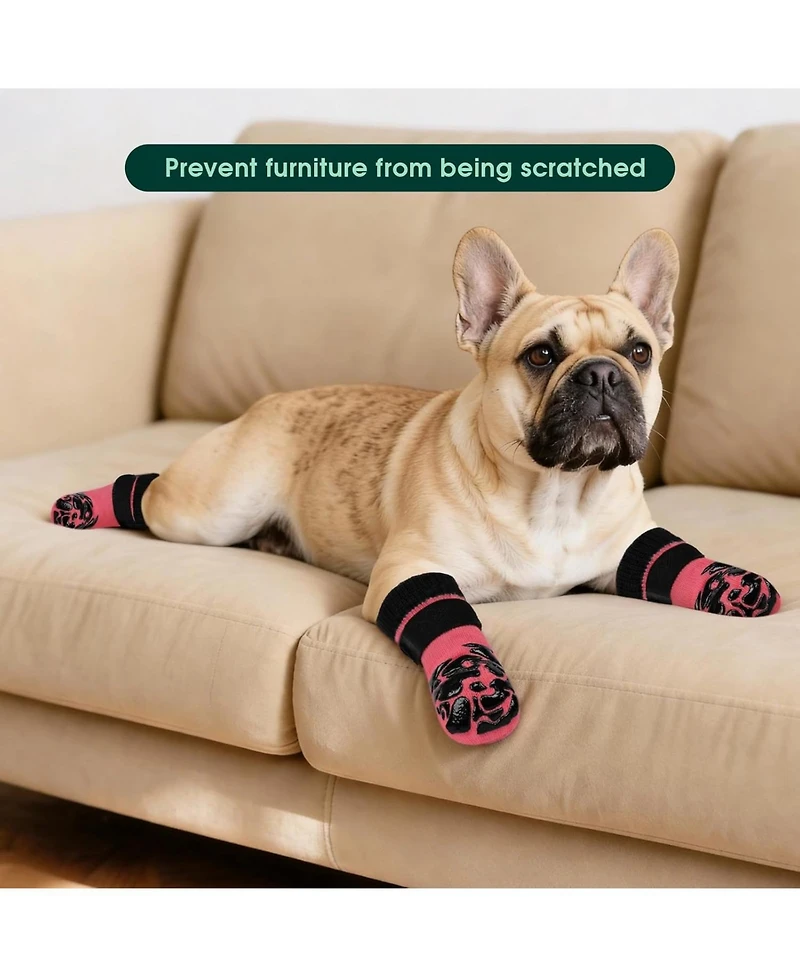 Non-Slip Breathable Recovery and Protective Dog Socks, 2 Pairs