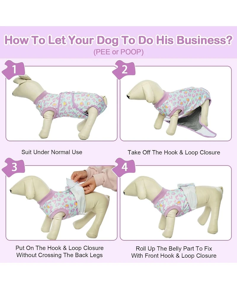 Post-Surgery Recovery Bodysuit for Dogs, Cone Alternative Onesie for Wound and Incision Protection