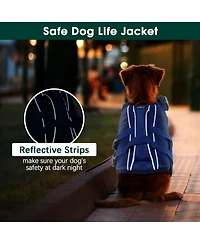 High-Flotation Ripstop Reflective Safety Life Vest for Dogs with Rescue Handle
