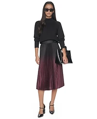 Dkny Women's High-Waisted Pleated Midi Skirt