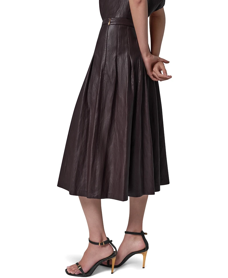 Donna Karan New York Women's Pleated A-Line High-Waisted Skirt