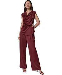 Donna Karan New York Women's Cowl Neck Draped Sleeveless Blouse