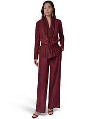 Donna Karan New York Women's Mxd Media Mixed-media Shawl Collar Jacket