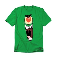 SpongeBob SquarePants Men's Plankton Sinister Face Graphic Classic-Fit T-Shirt