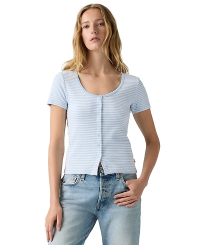 Levi's Women's Austen Button-Up Short-Sleeve Top