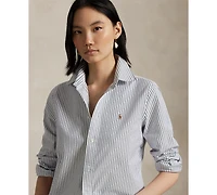 Polo Ralph Lauren Women's Stretch Slim Fit Striped Oxford Shirt