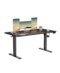 SongmicsHome Height Adjustable Desk, Electric Standing 4 Memory Heights, Sedentary Reminder