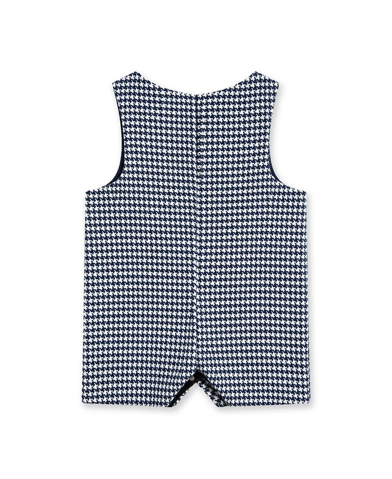 Florence Eiseman Baby Boys' Houndstooth Airplane-Applique Romper