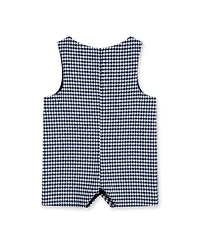 Florence Eiseman Baby Boys' Houndstooth Airplane-Applique Romper