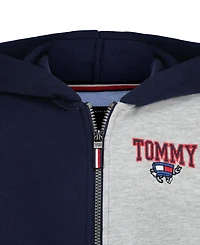 Tommy Hilfiger Boys' 4-20 Multi Mascot Graphic-Print Kangaroo-Pocket Zip Hoodie