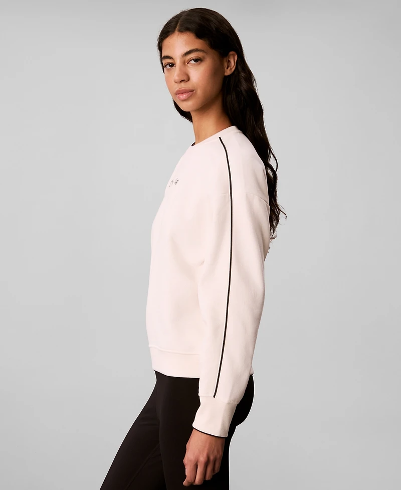 Calvin Klein Performance Women's Piped Crew Long-Sleeve Sweatshirt