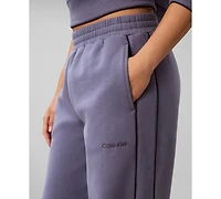 Calvin Klein Performance Women's Piped Wide-Leg Sweatpants