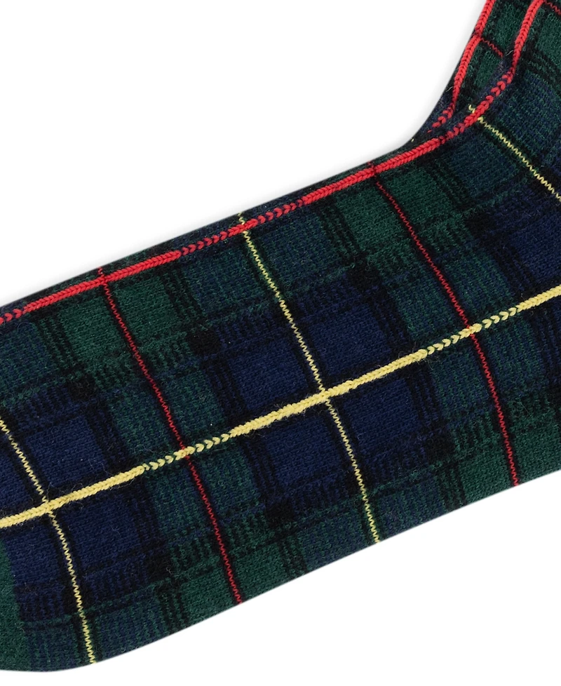 Polo Ralph Lauren Men's Registered Tartan Wool-Blend Boot Socks
